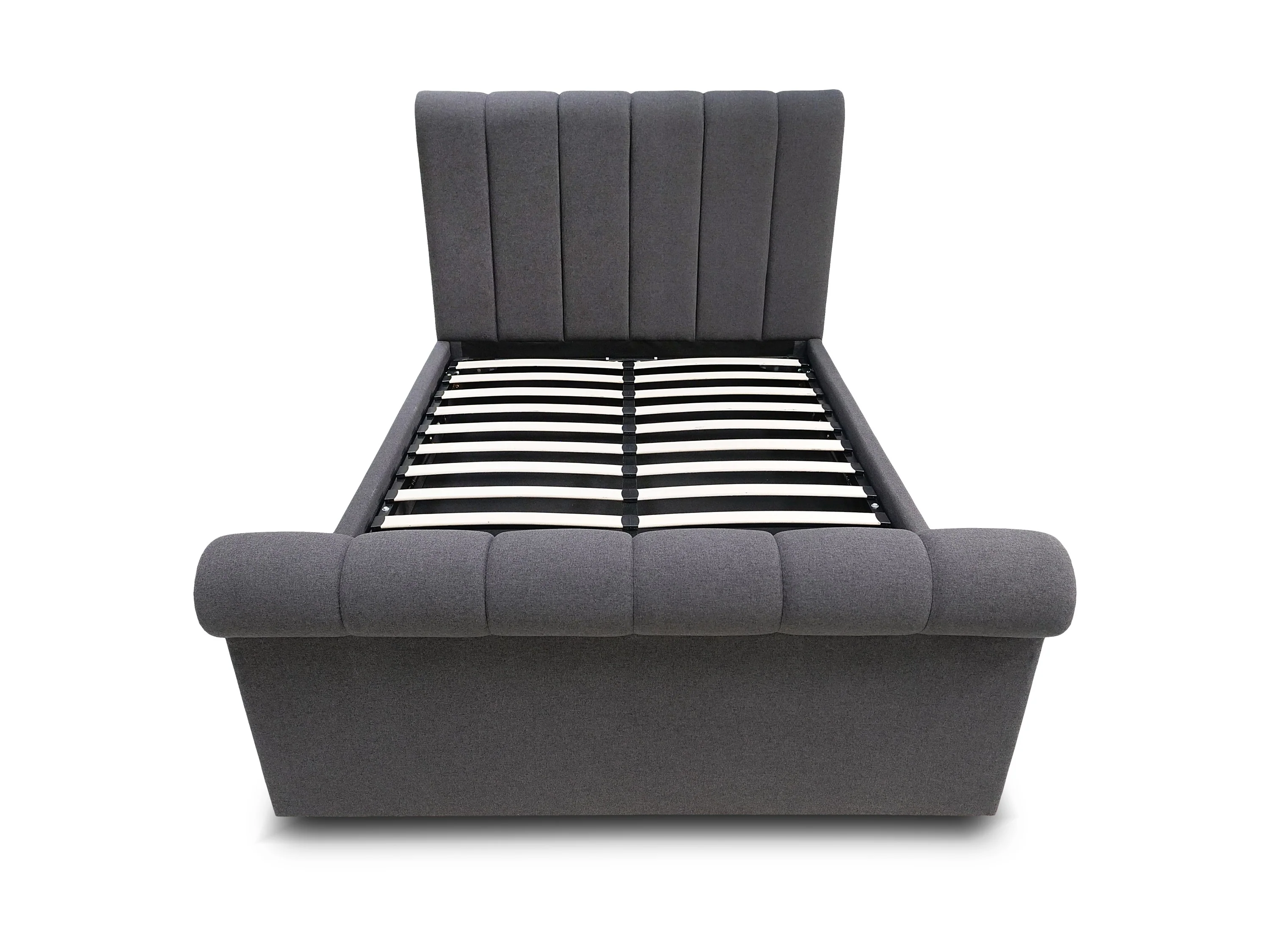 CONAUGHT Ottoman Bed –  (Dark Grey Fabric) | Available in 3 Sizes - Image 3