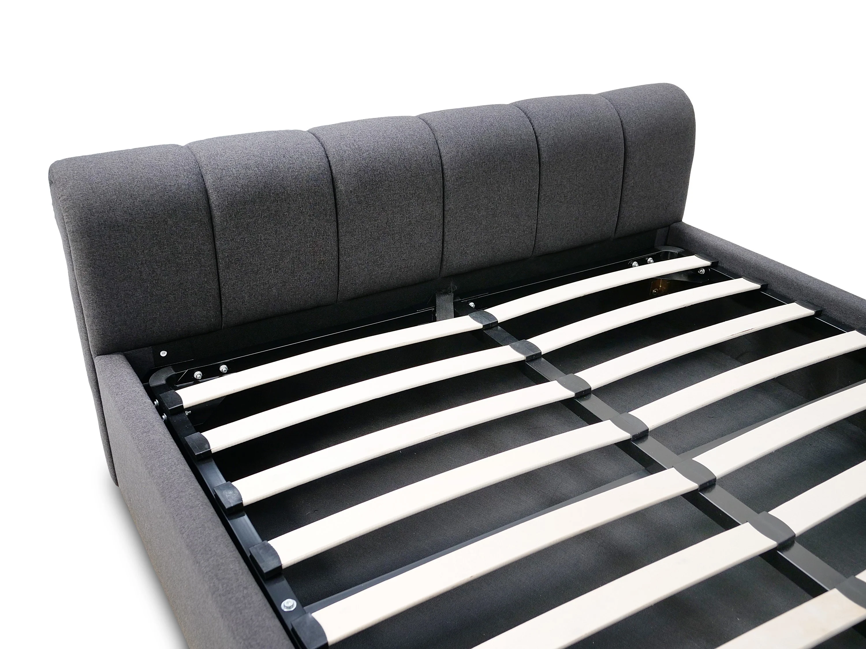 CONAUGHT Ottoman Bed –  (Dark Grey Fabric) | Available in 3 Sizes - Image 4