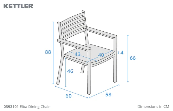 ELBA 6 Seater Aluminium & Teak Outdoor Dining Set - Image 5