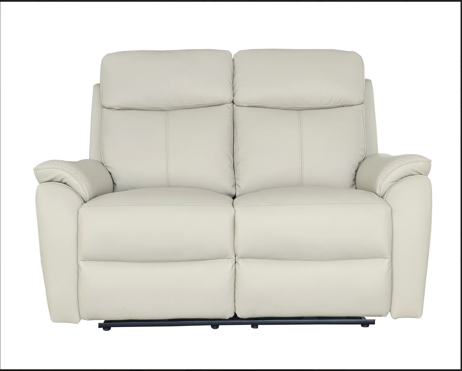KINGSTON Genuine Leather 2-Seater Recliner Sofa – Pewter - Image 3