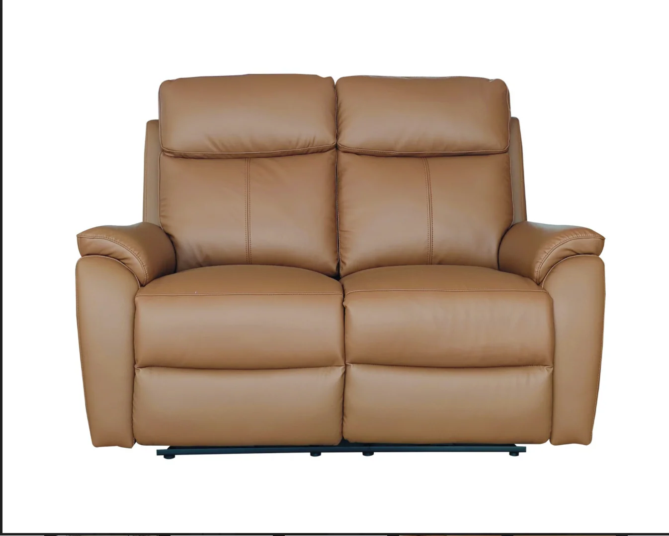 KINGSTON Genuine Leather 2-Seater Recliner Sofa – Tan - Image 4