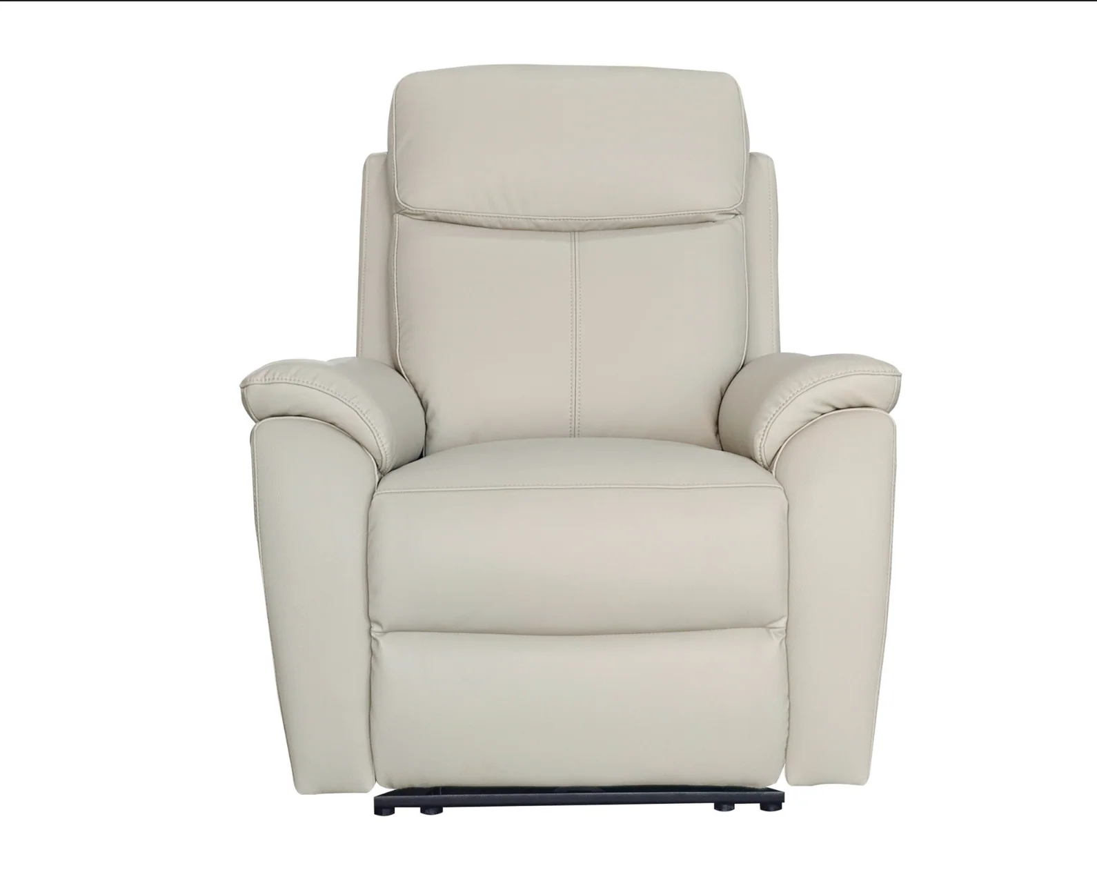 KINGSTON Genuine Leather Recliner Armchair - Pewter - Image 4