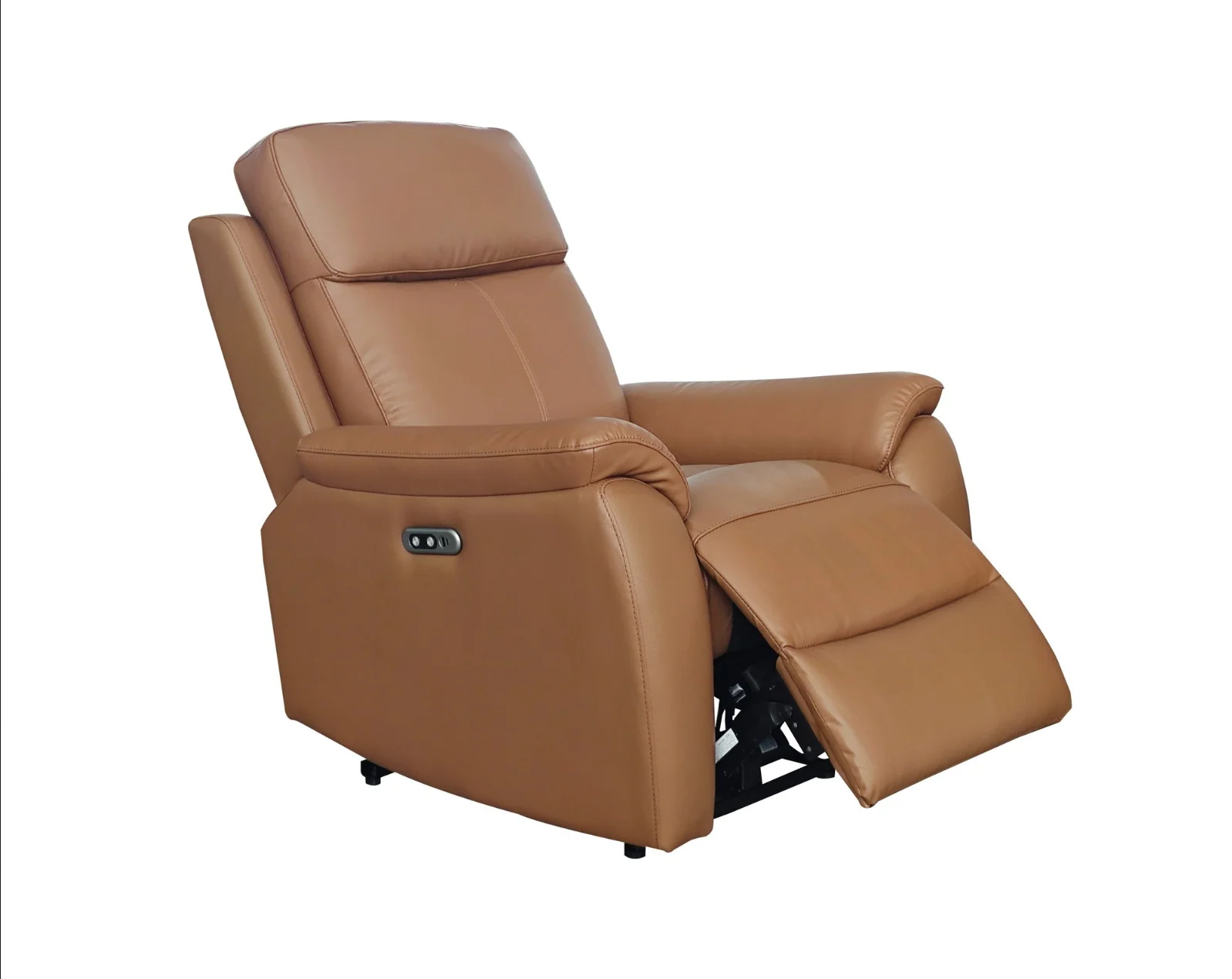 KINGSTON Genuine Leather Recliner Armchair – Tan - Image 3