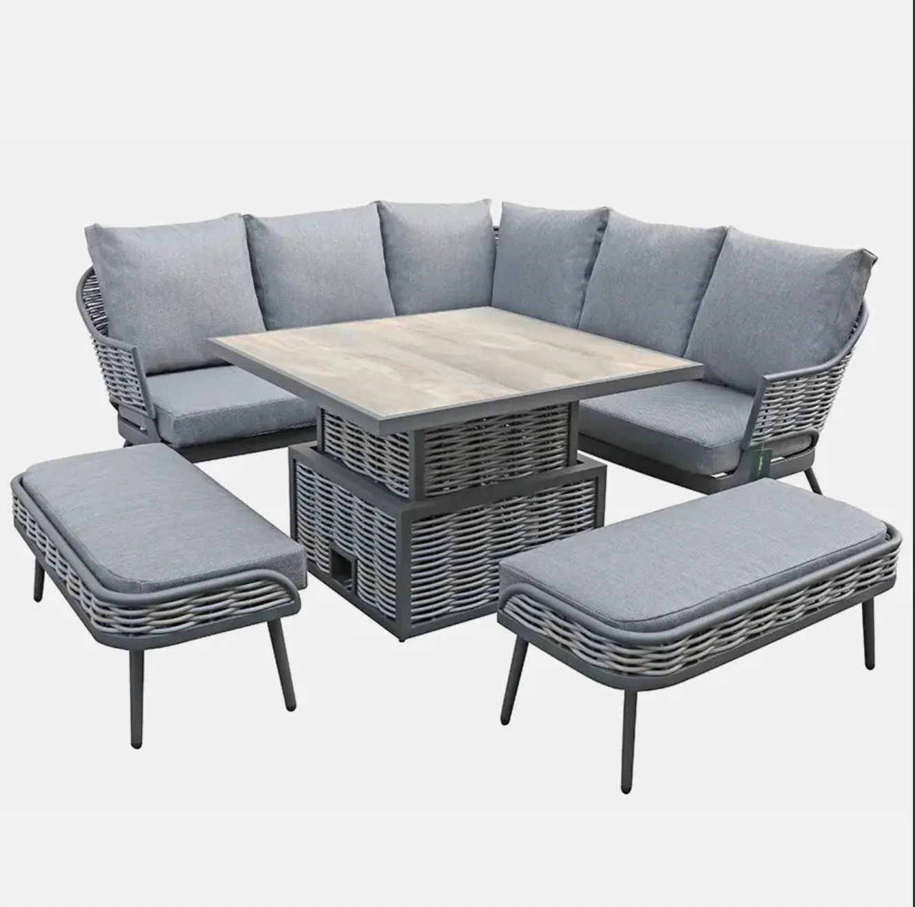 MALO Corner Sofa Set with Rising Table - Image 3