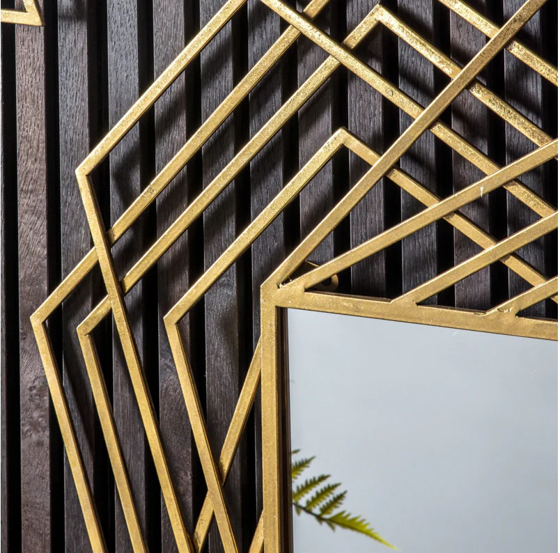SPECTER Gold Geometric Wall Mirror - Image 3