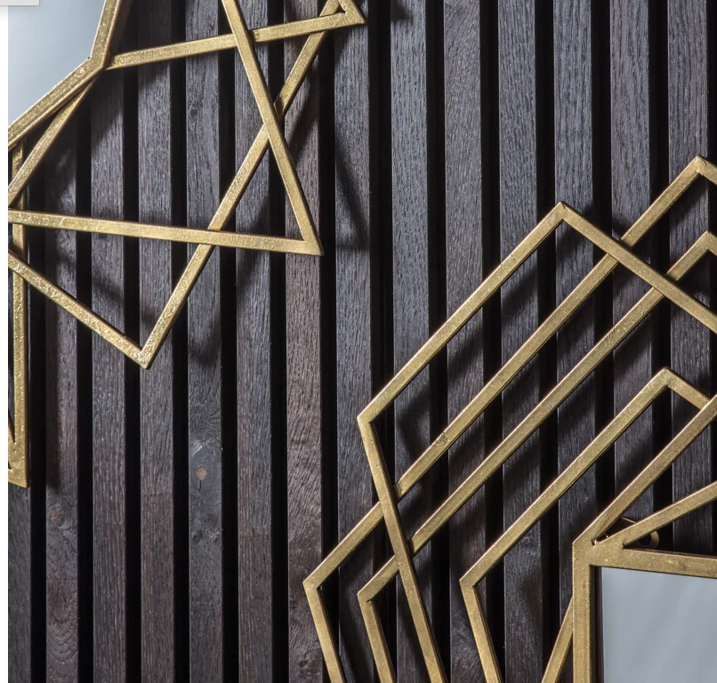 SPECTER Gold Geometric Wall Mirror - Image 4