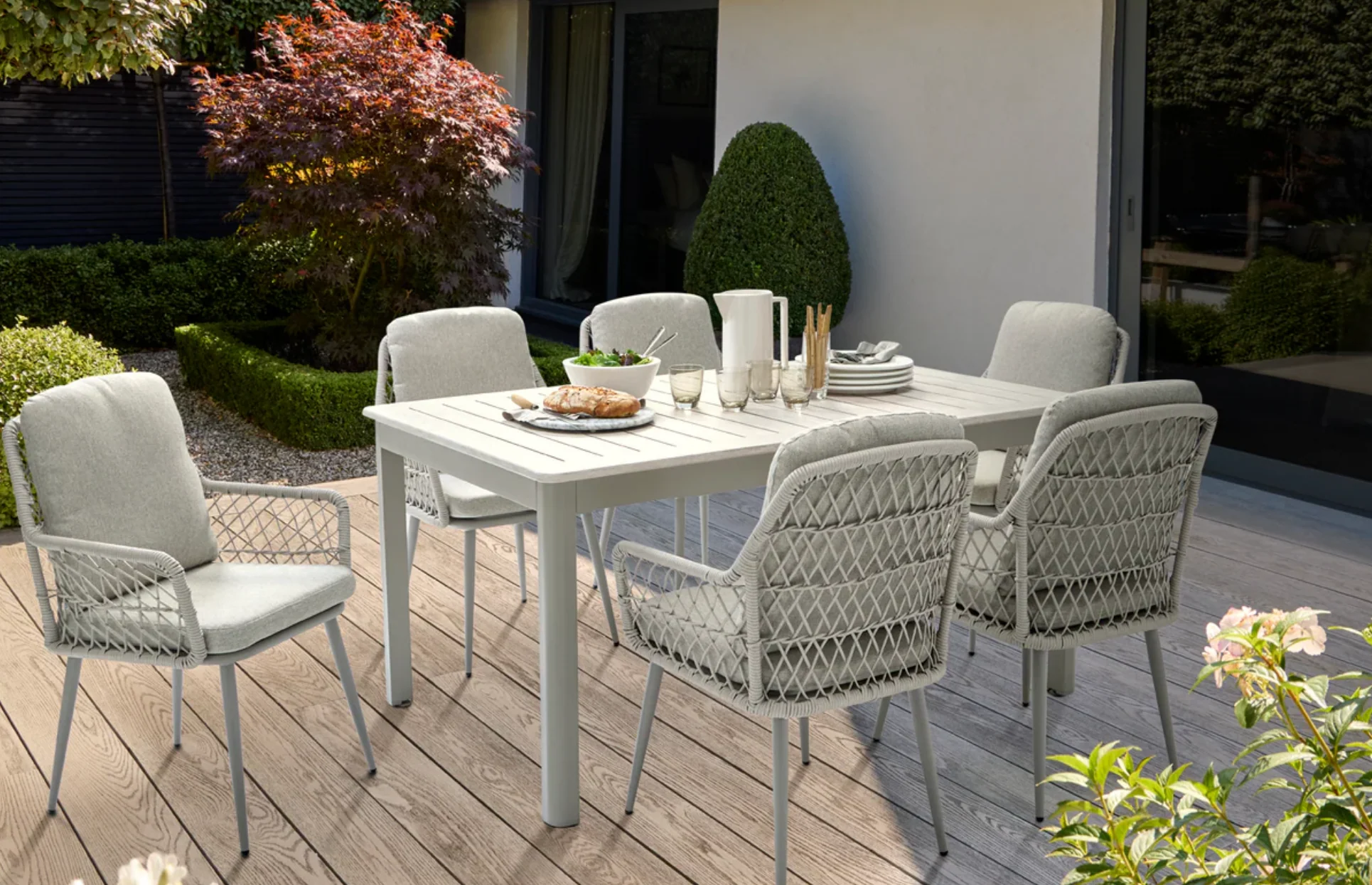 TOULON 6 Seater Extending Dining Table Set - Image 5
